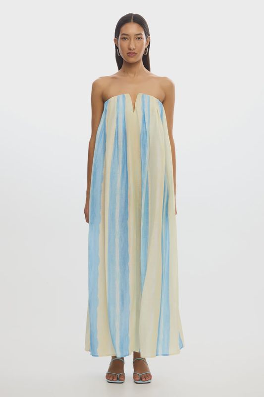 Juniper Maxi Dress Saffron Stripe