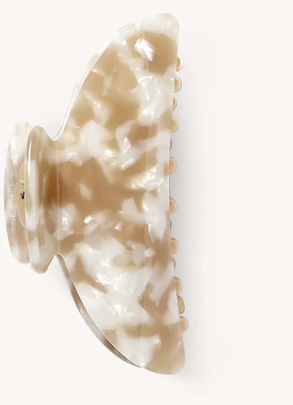 midi heirloom claw taupe shell