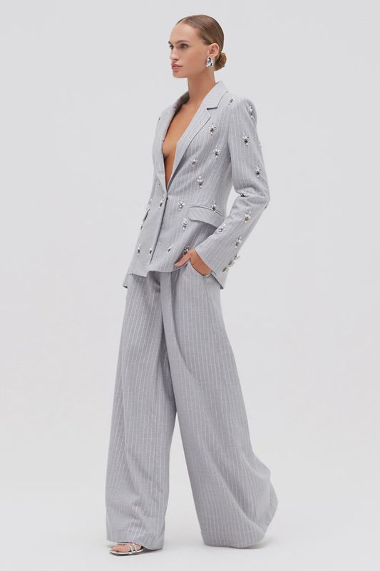 METALLIC PINSTRIPE JACKET