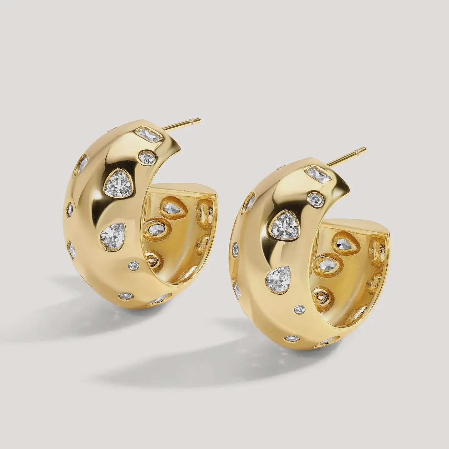 Mavis Hoop Earrings, Color: gold