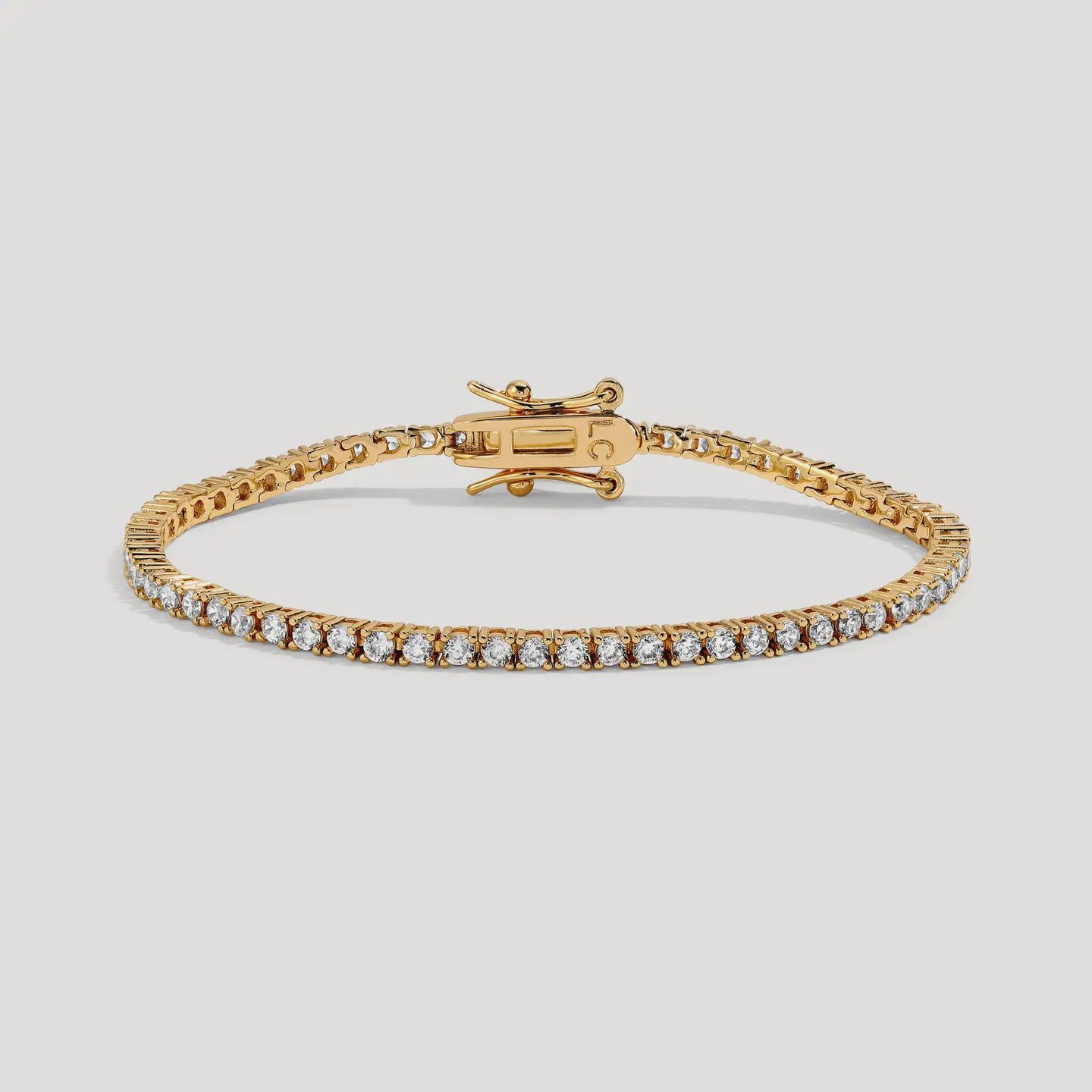 Mini Amina Tennis Bracelet, Color: gold, Size: 6