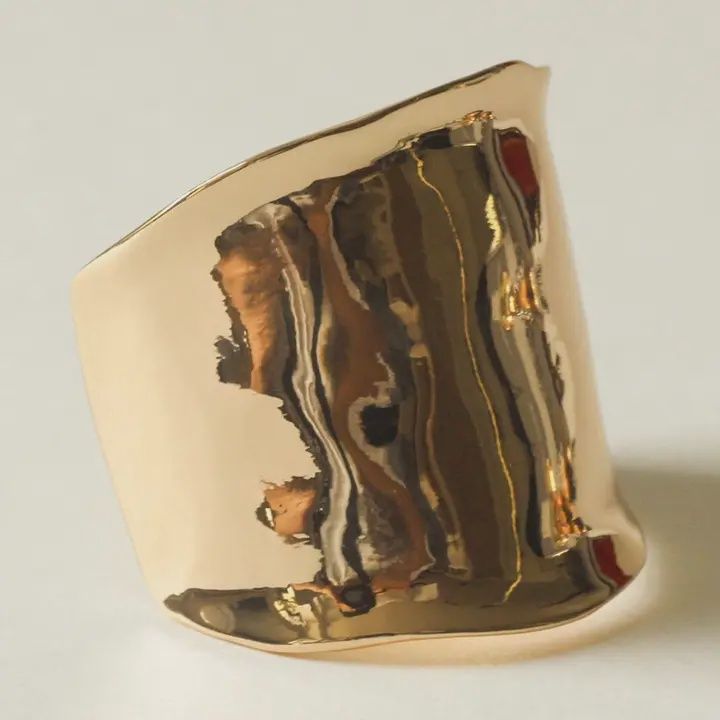 Metal Hair Ponytail Cuff Stick Gold