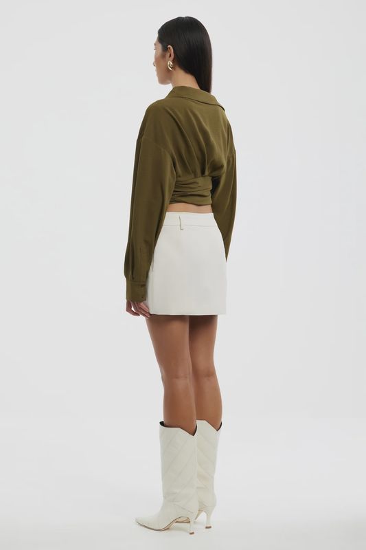 Zaina Mini Skirt Ecru