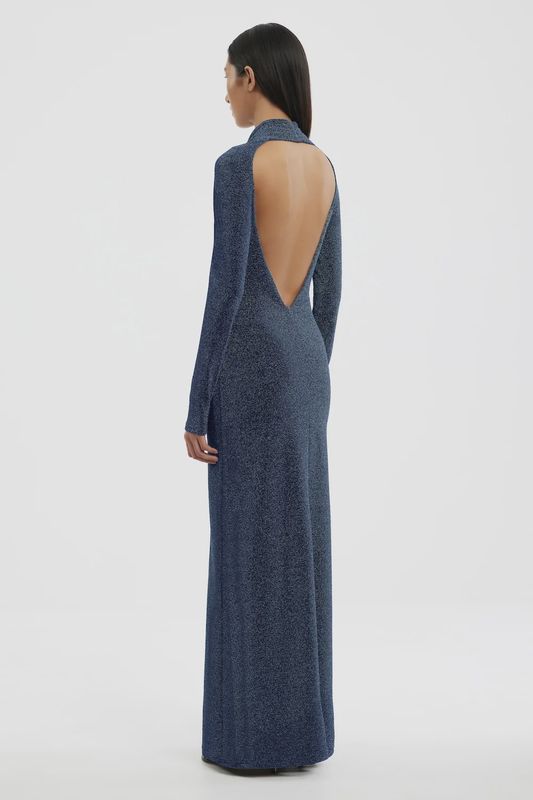Selena Long Sleeve Gown Sapphire