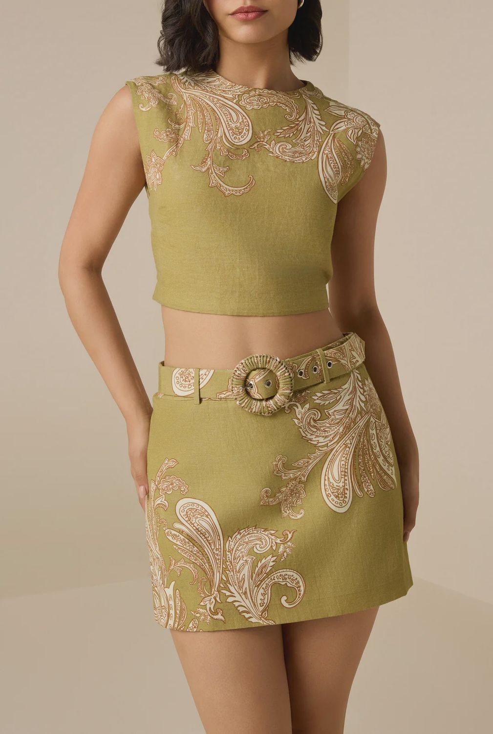 Sakhi Crop Top Olive