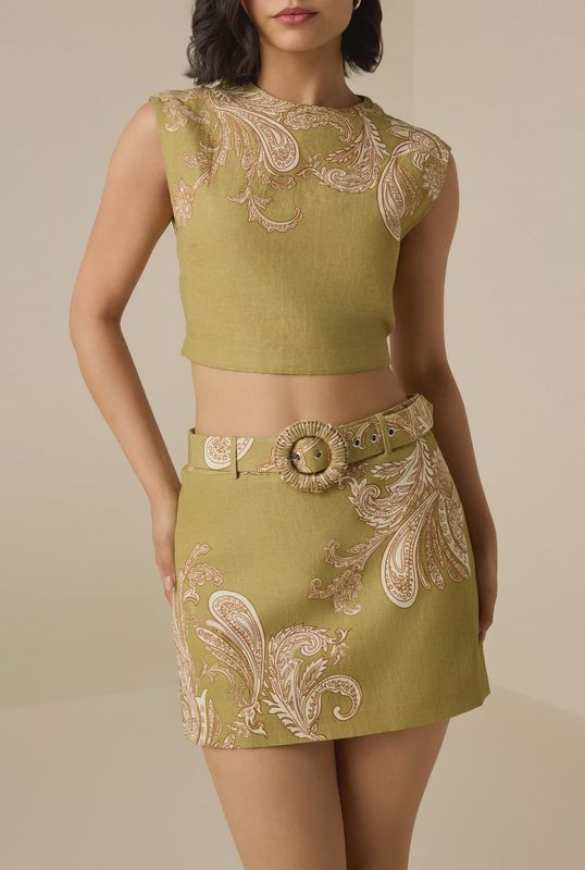 Sakhi Crop Top Olive