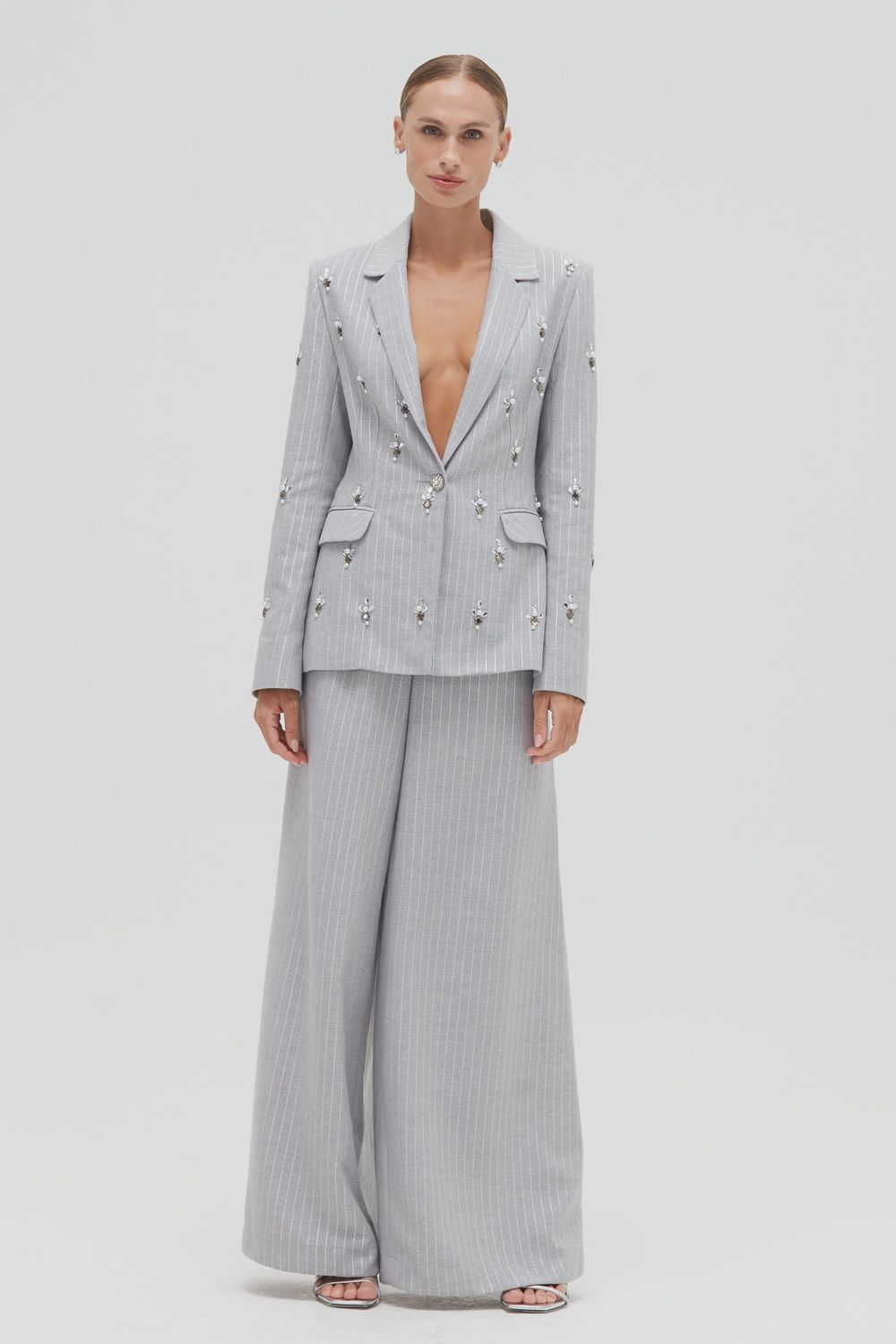 METALLIC PINSTRIPE JACKET
