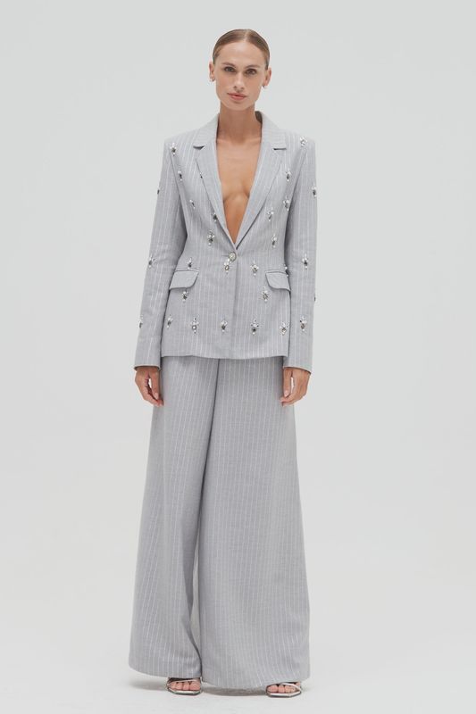 METALLIC PINSTRIPE JACKET