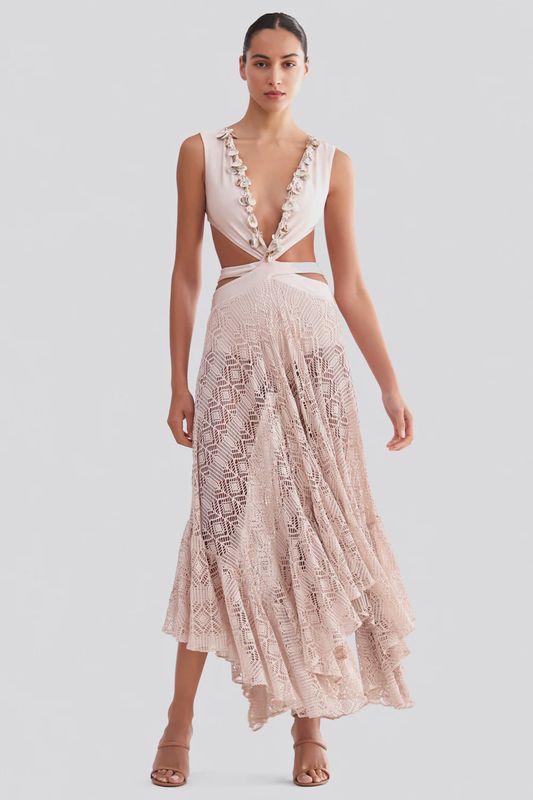 Seashell Lycra Plunge Beach Dress