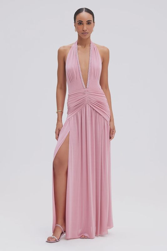 Moonlight Jersey Gown Pink