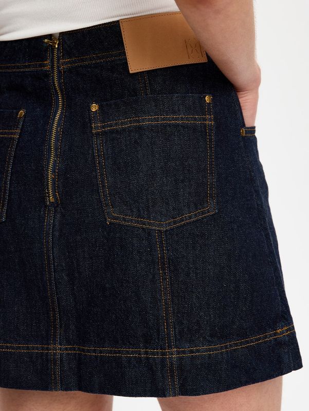 Immy Denim Mini Skirt Raw