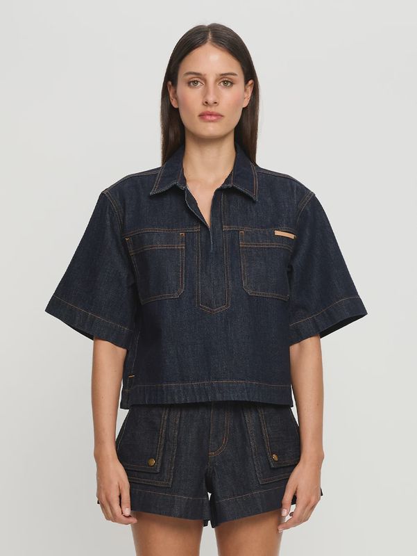 Immy Denim Top Raw