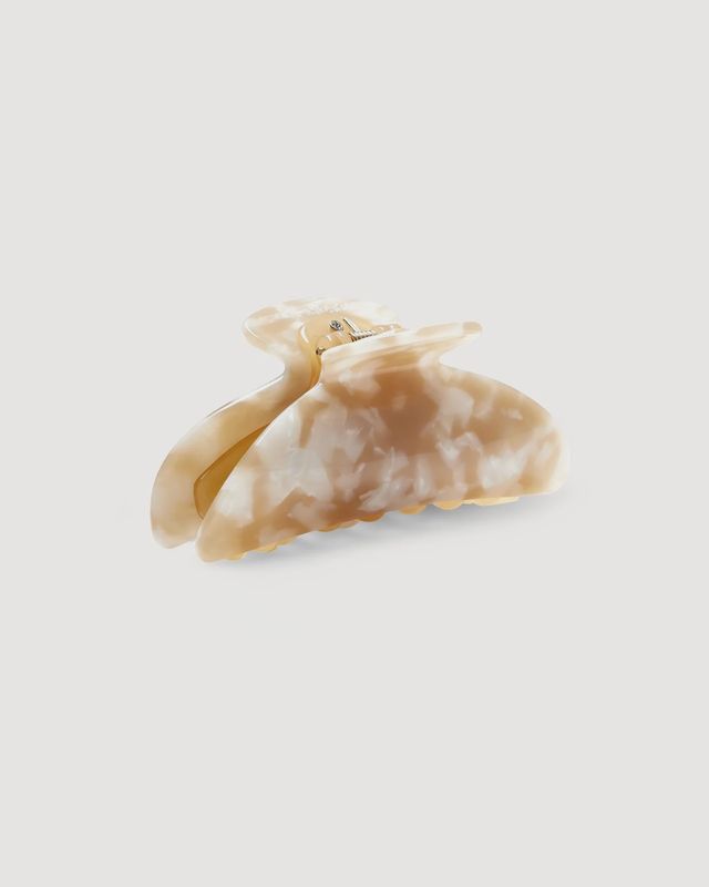 midi heirloom claw taupe shell