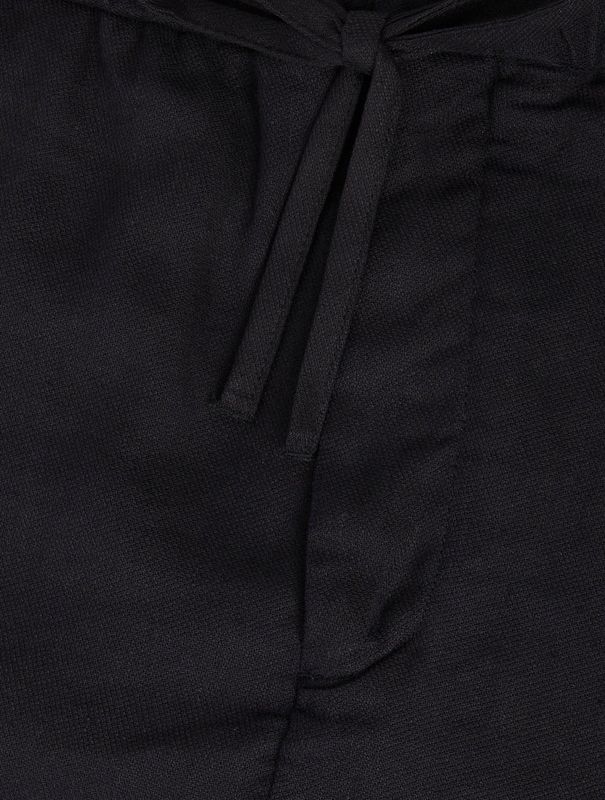 Felipe Linen Shorts Black