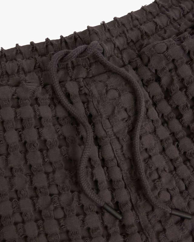 Men's Nearly Black Porto Waffle Shorts