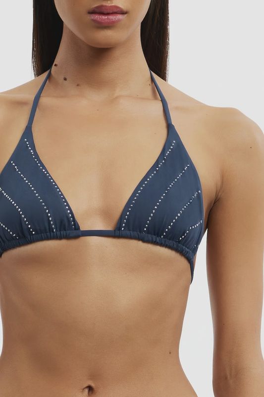 Zoya Tie Top Swimsuit Slate