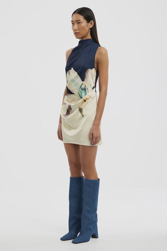 Veronica Mini Dress Spliced Lilium