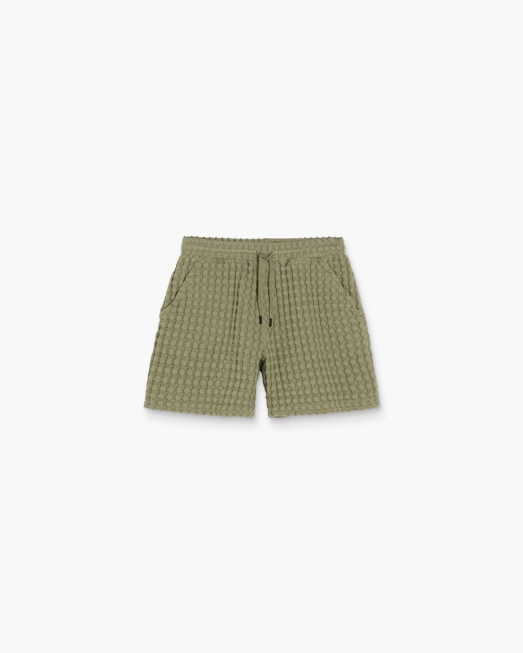 Men's Dusty Green Porto Waffle Shorts, Size: Small