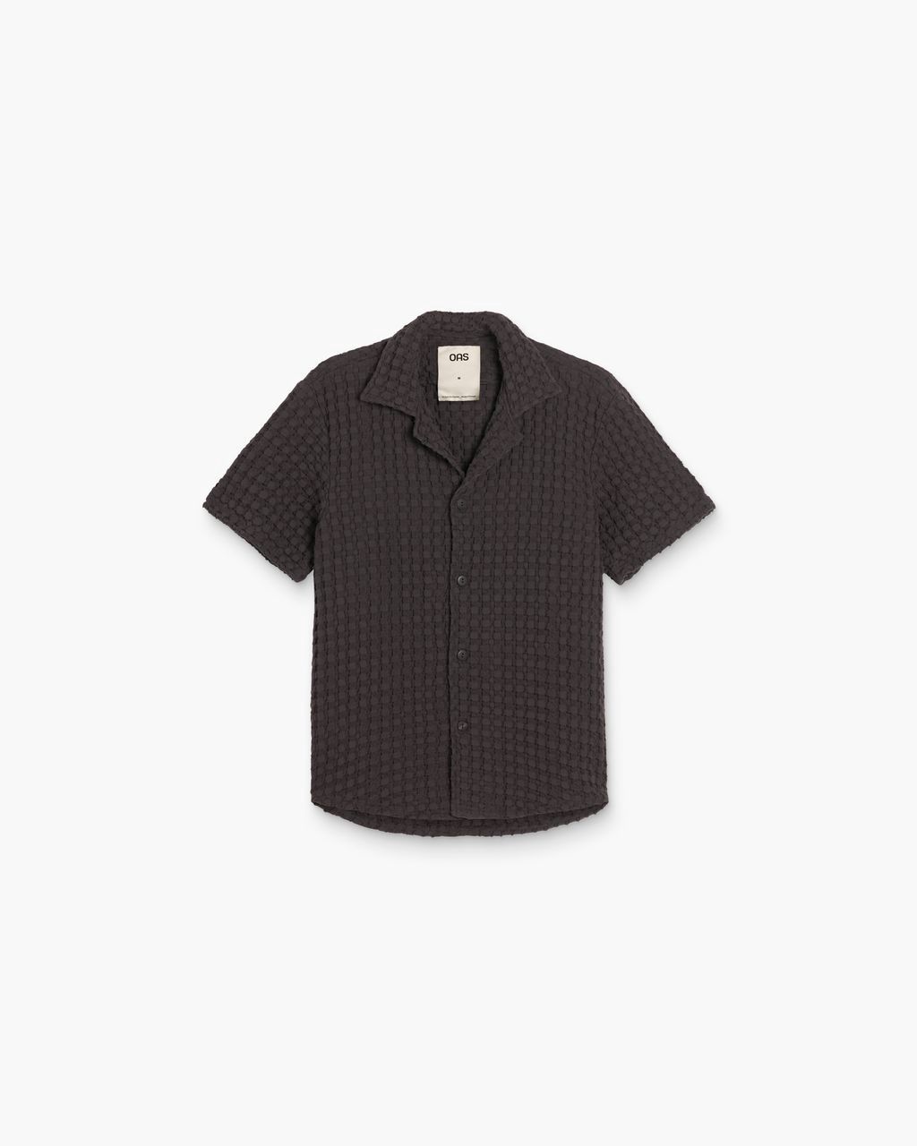 Men's Nearly Black Cuba Waffle Shirt, Size: Medium