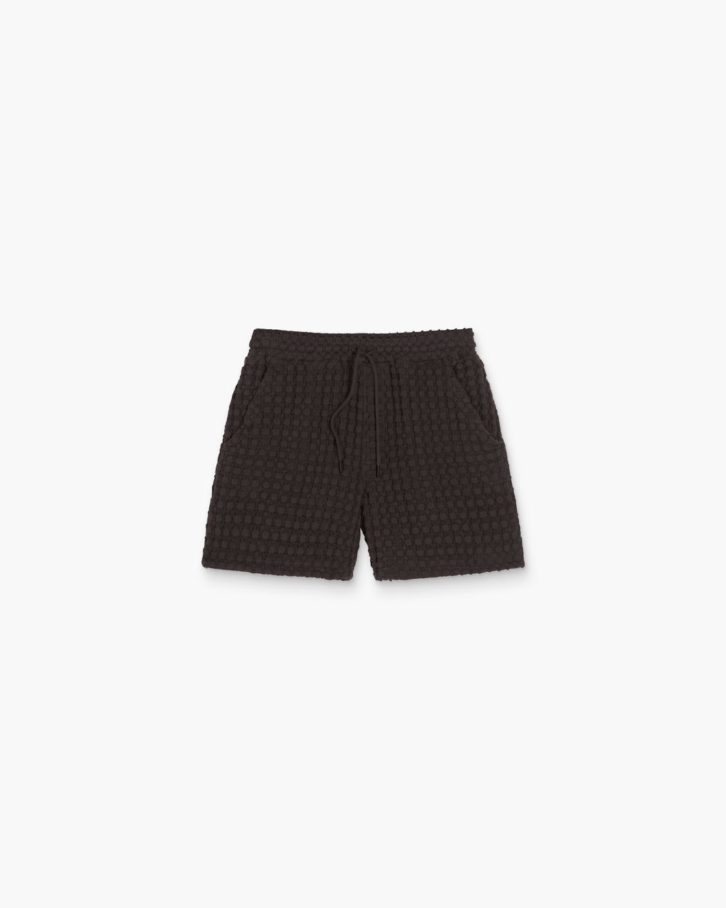 Men's Nearly Black Porto Waffle Shorts, Size: Small