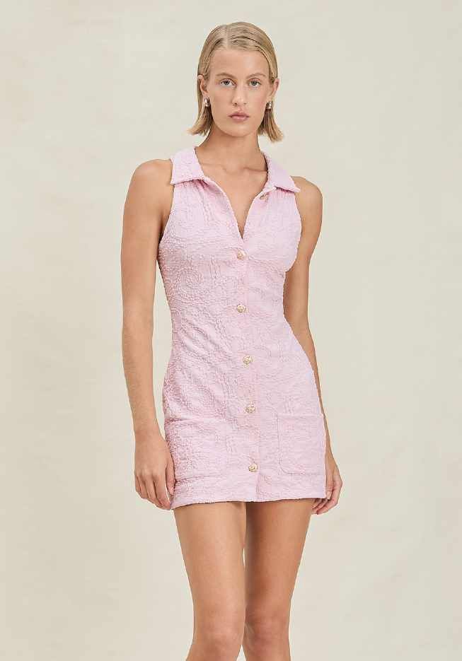 Collins Dress Pink Swirl, Size: X-Small