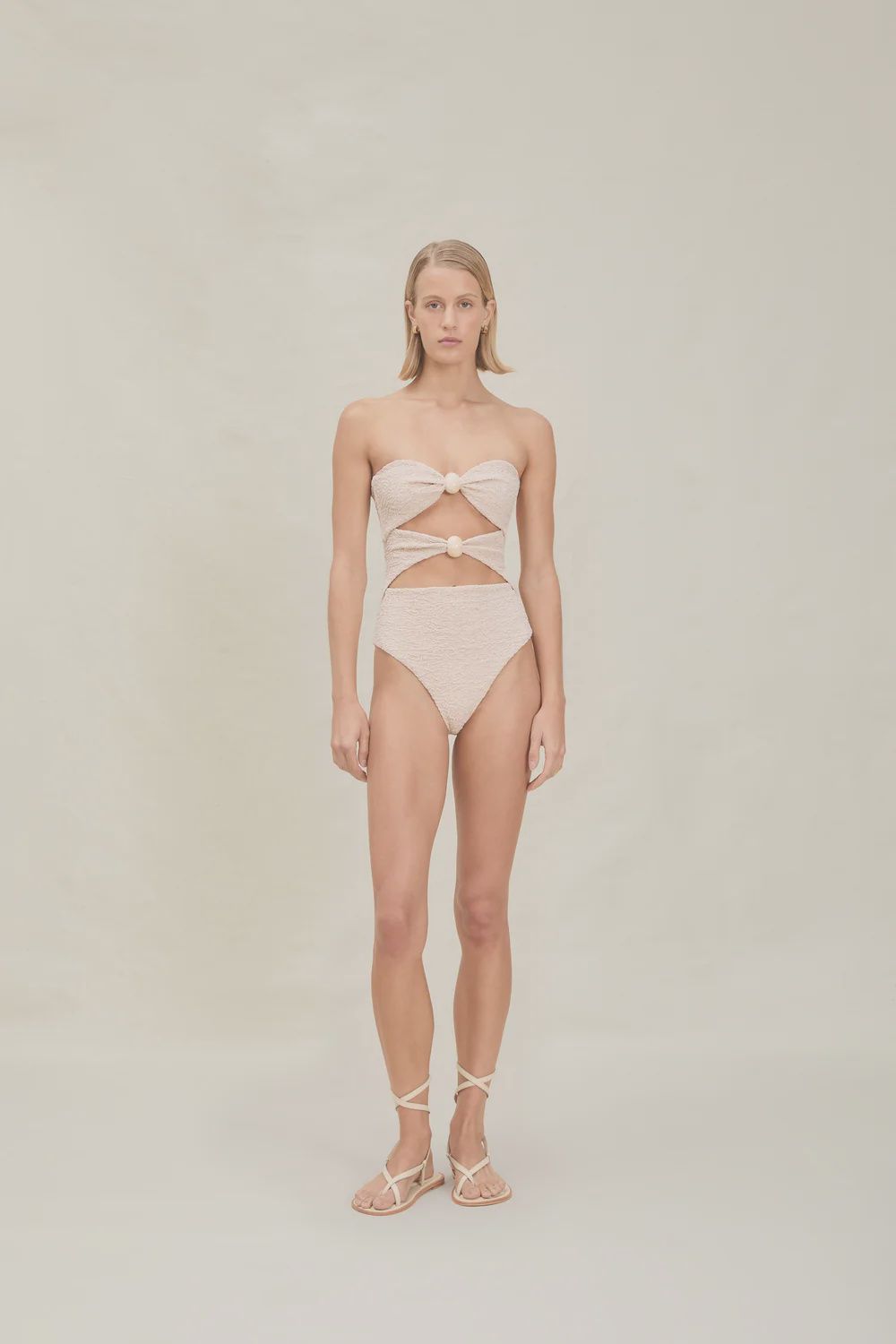 Misha Bathing Suit Full- Piece Fawn, Size: X-small