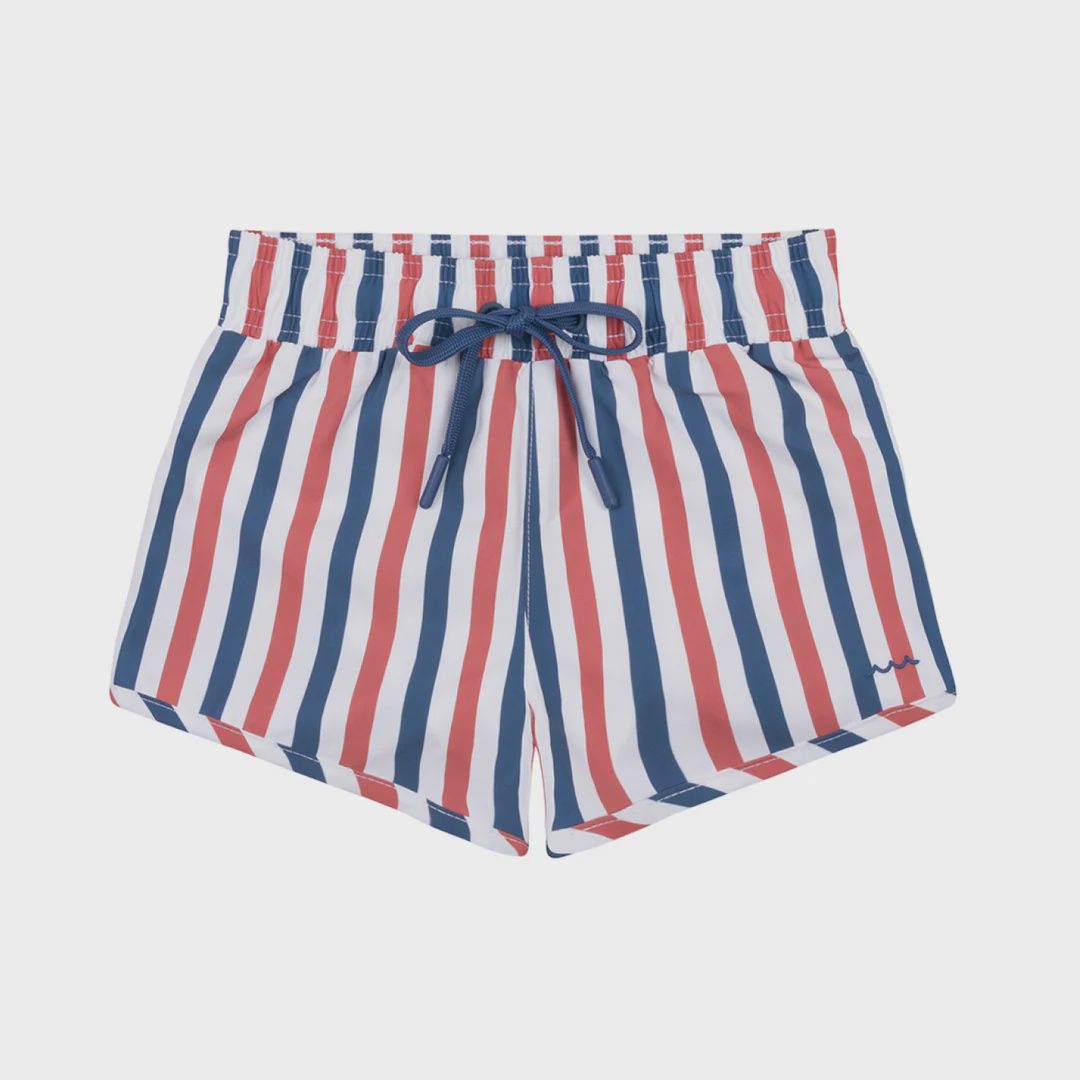 boys surfrider stripe boardie, Colour: RER, Season: SUMMER 25, Size: 2T