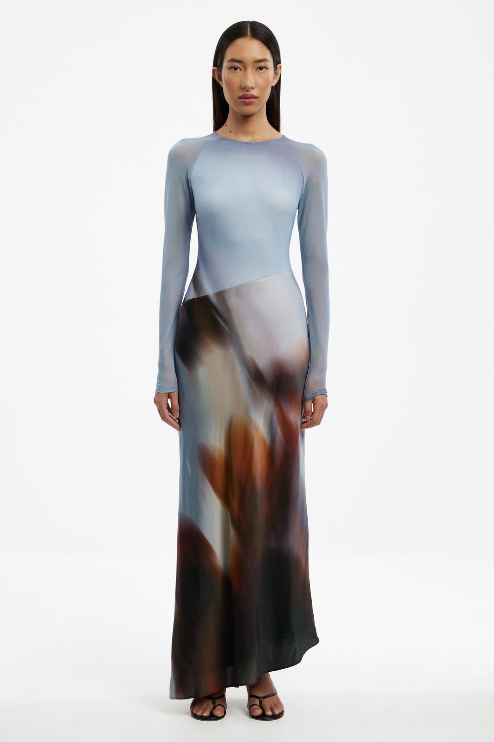 Sofiya Long Sleeve Maxi Dress Lucid Bloom, Size: 2