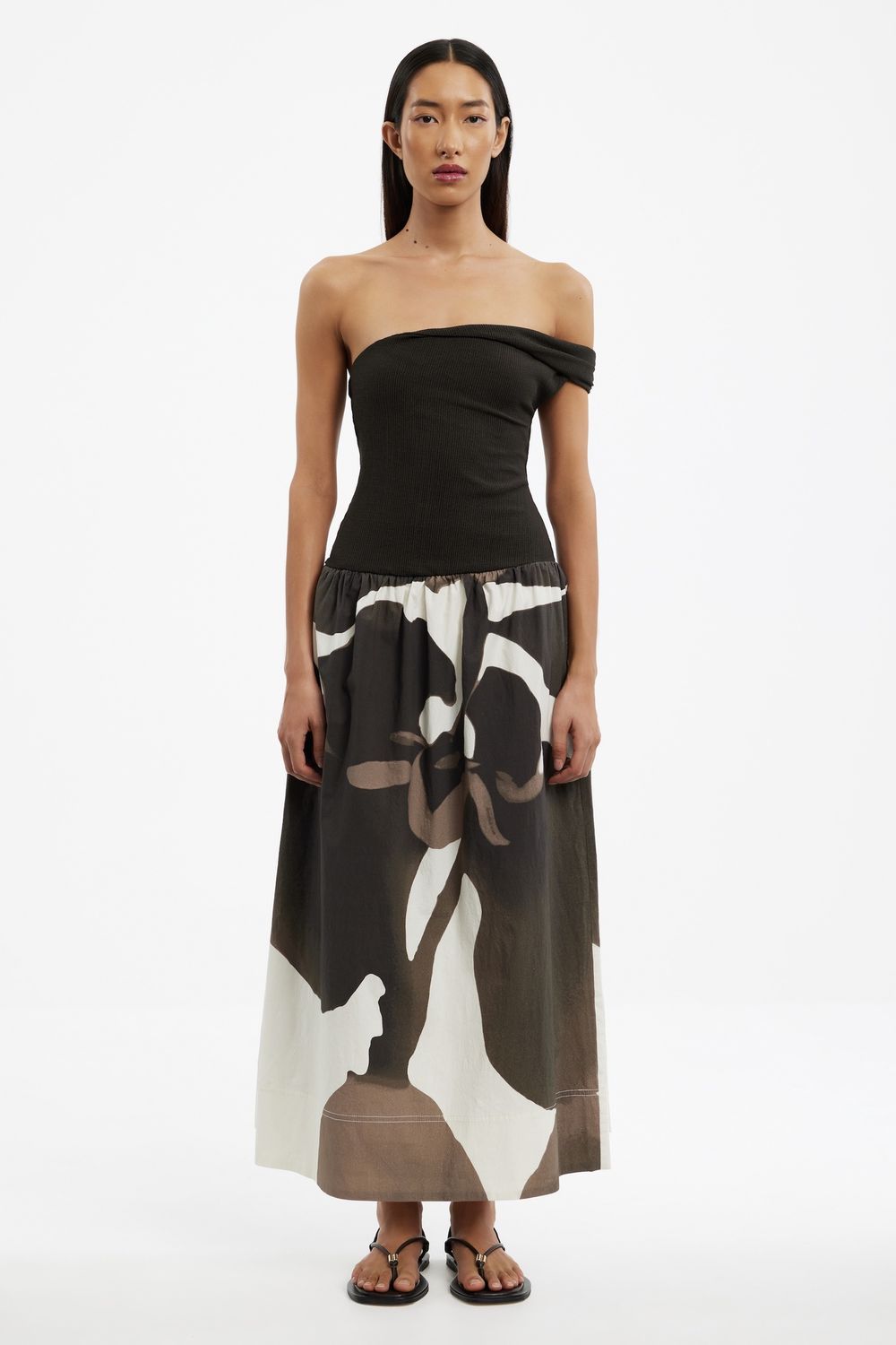 Charley Maxi Dress Espresso Orchid, Size: 2