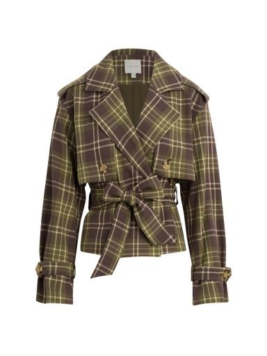 THE CROPPED CHARLES TRENCH, Colour: countryside plaid, Season: fall 2025, Size: S