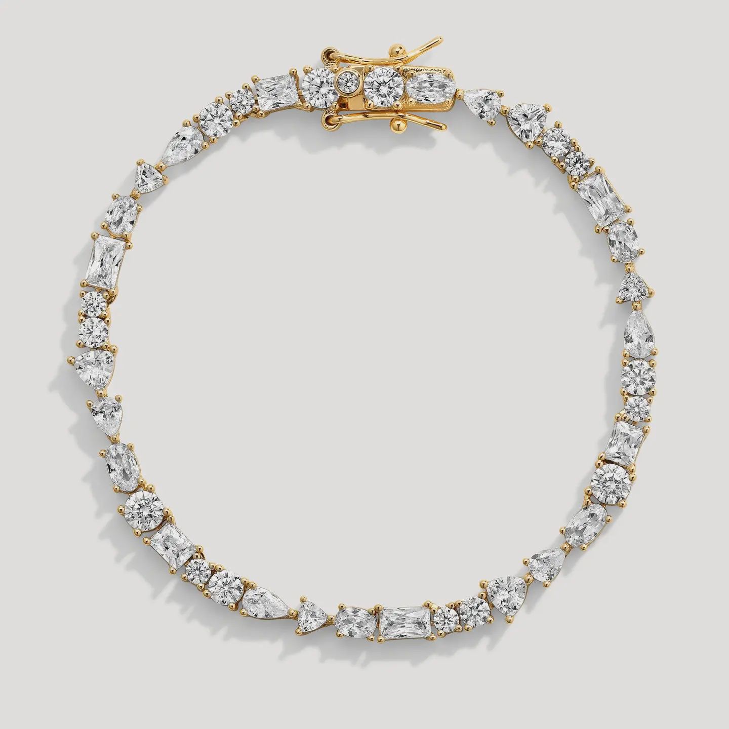 Mavis Tennis Bracelet, Color: gold, Size: 6