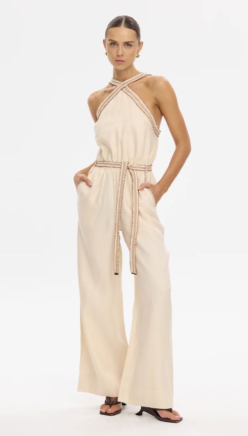 Freya Jumpsuit Cream, Size: X-Small