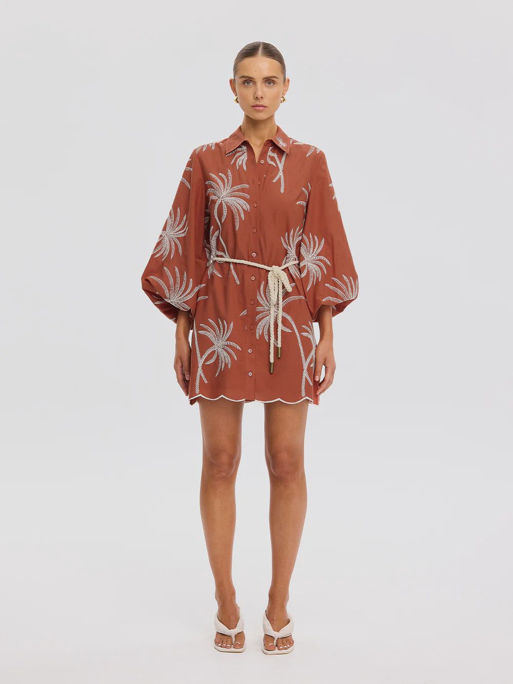 Amaya Mini Dress Rust, Size: X-Small