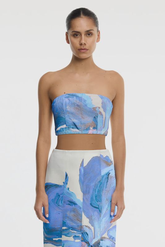 Rumi Strapless Top Spliced Bloom