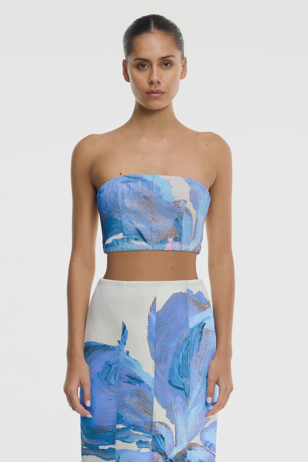 Rumi Strapless Top Spliced Bloom, Size: US2