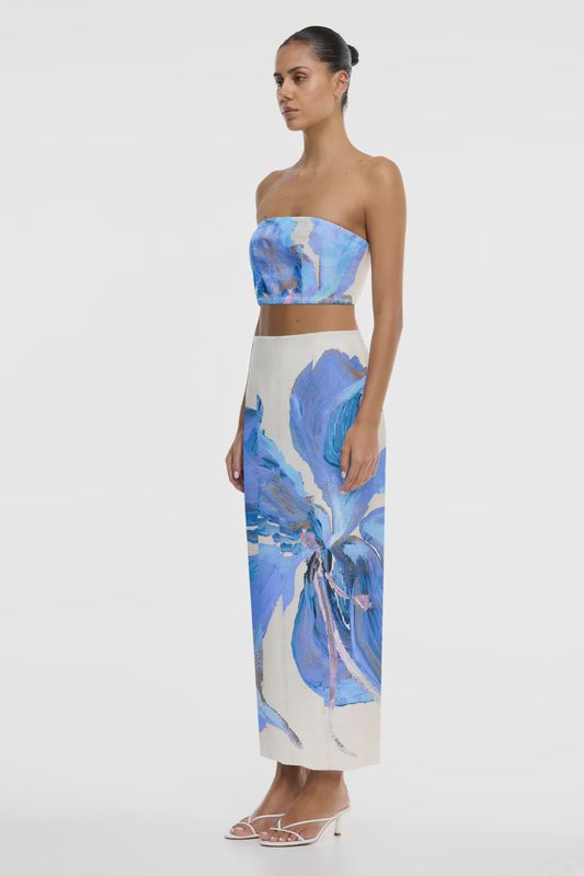 Rumi Strapless Top Spliced Bloom