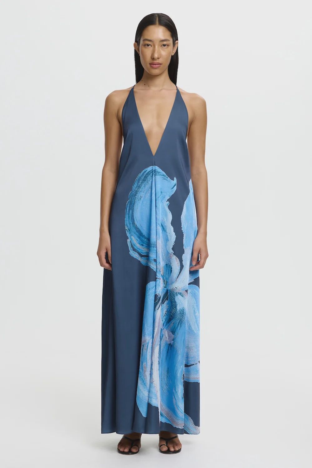 Casea Maxi Dress Petrol Bloom, Size: US2