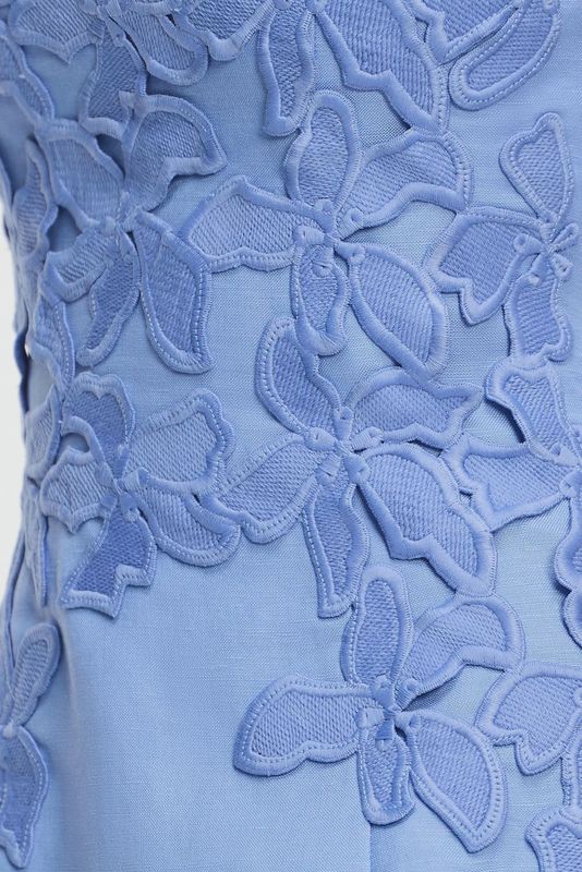 Idette Strapless Midi Dress Cornflower