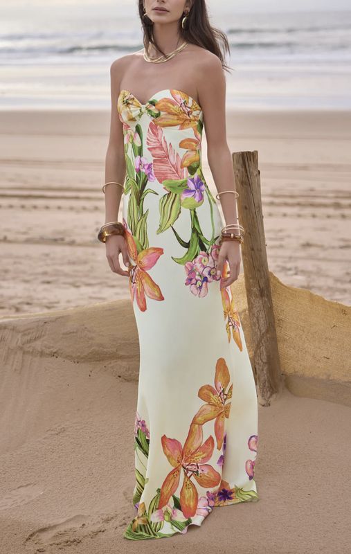 Strapless Maxi Dress Cream