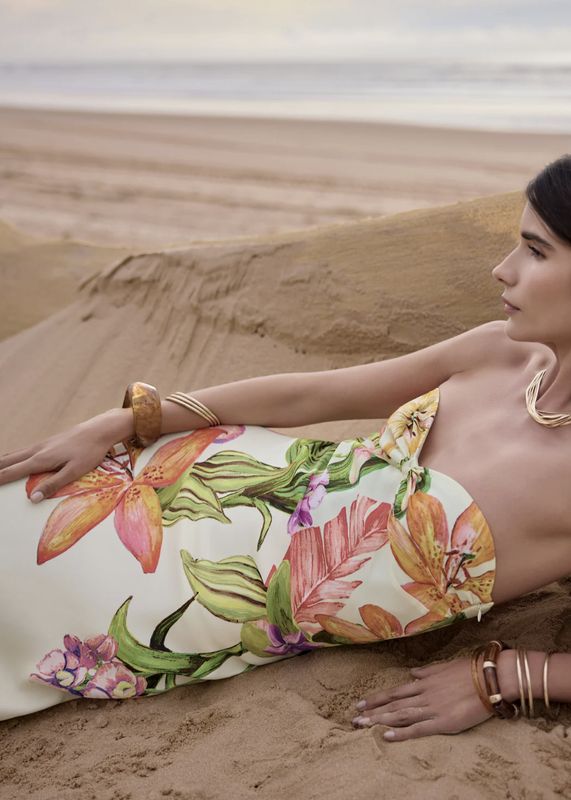 Strapless Maxi Dress Cream