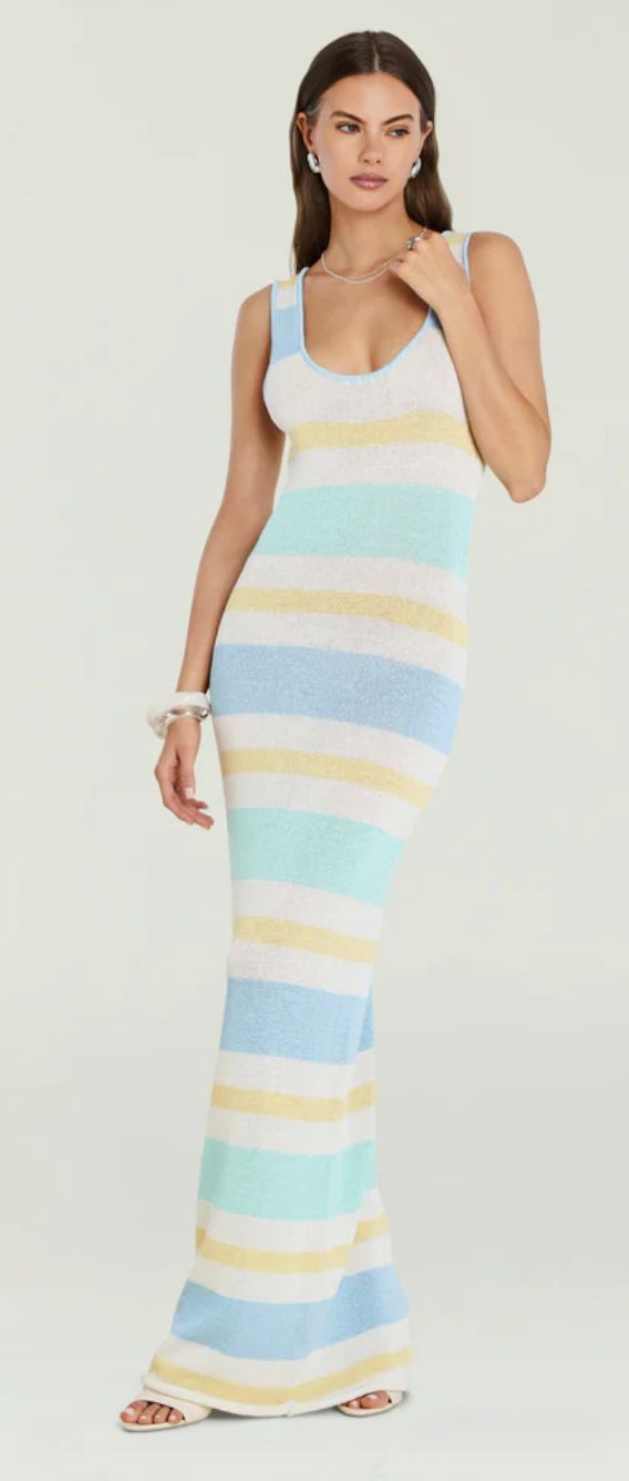 Jasmine Knit Dress Paste Stripe PSTST, Size: XS