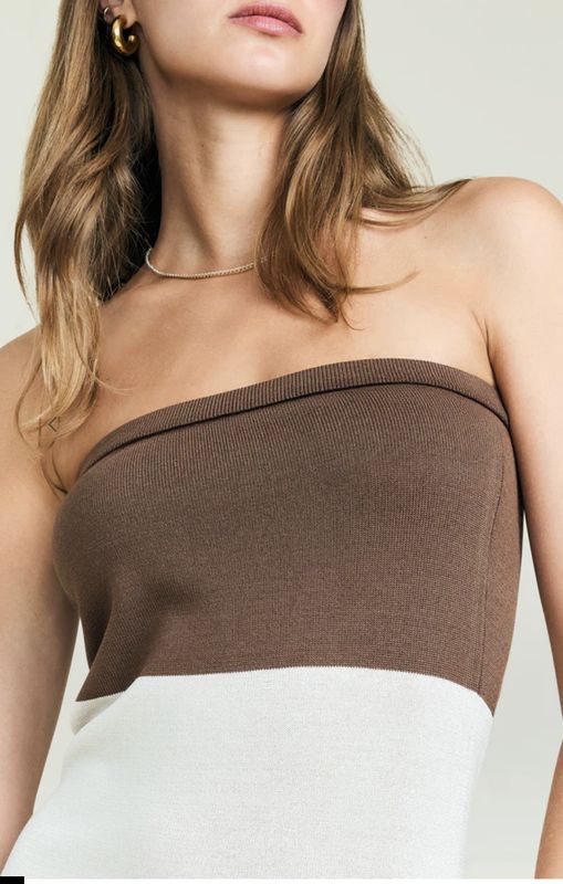 Carrie Dress Almoond/ Cocoa Brown ALCO