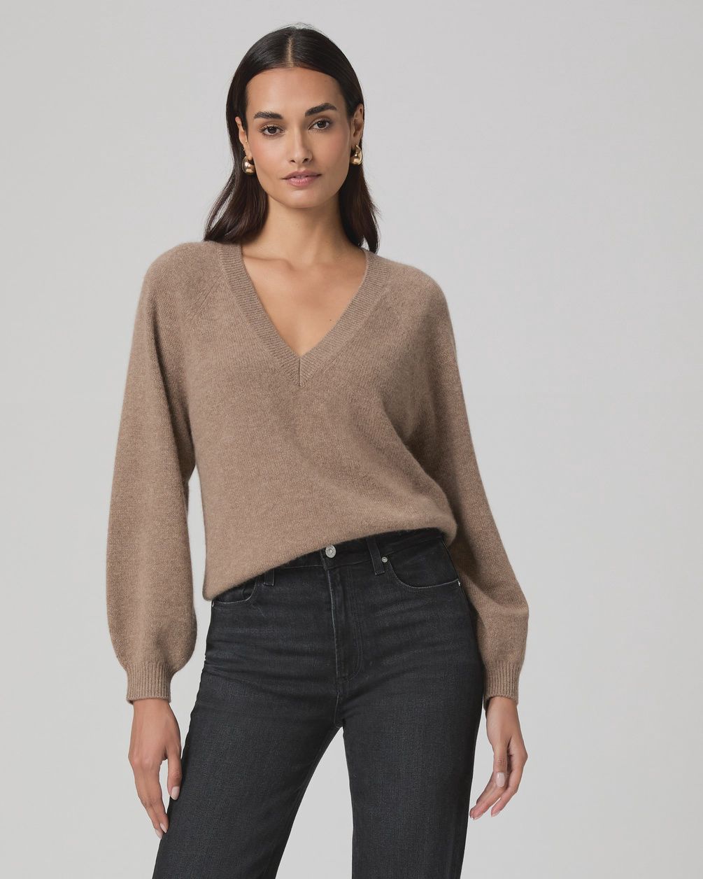Thea Sweater / Heather Brown, Size: XS