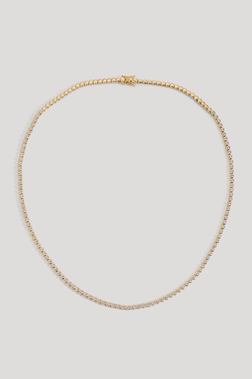 Mini Reese Tennis Necklace 18", Color: Gold