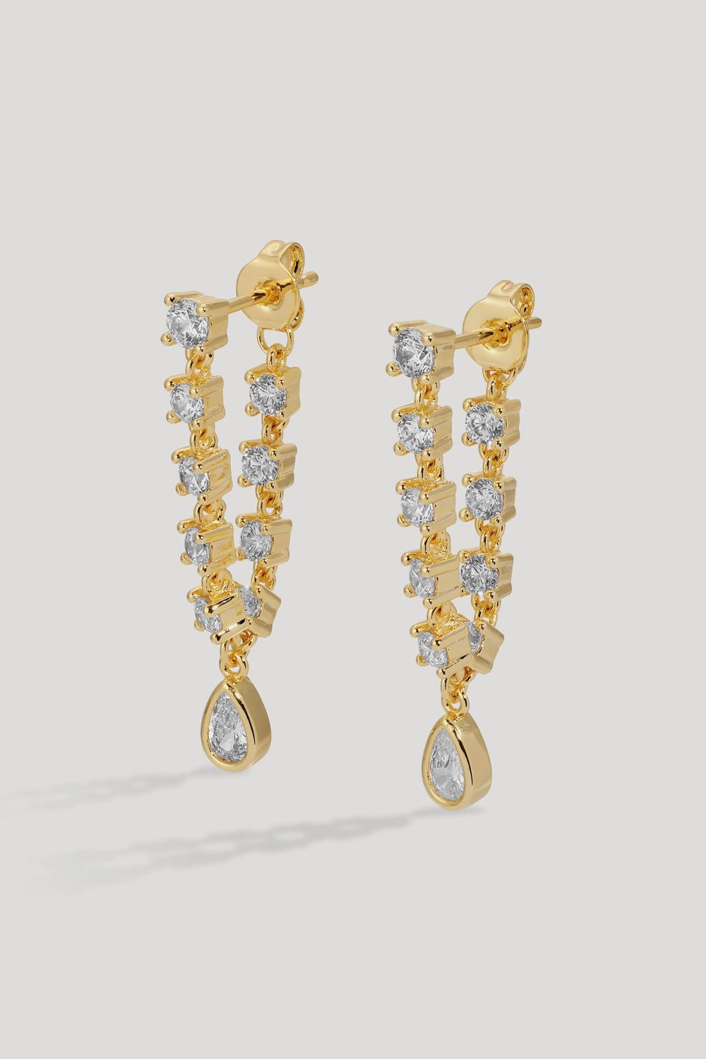 Small Stephie Earrings, Color: Gold