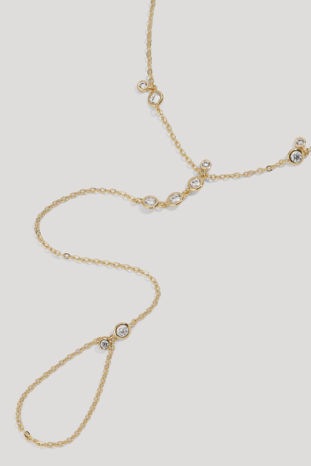 Anais Hand Chain 6", Color: Gold