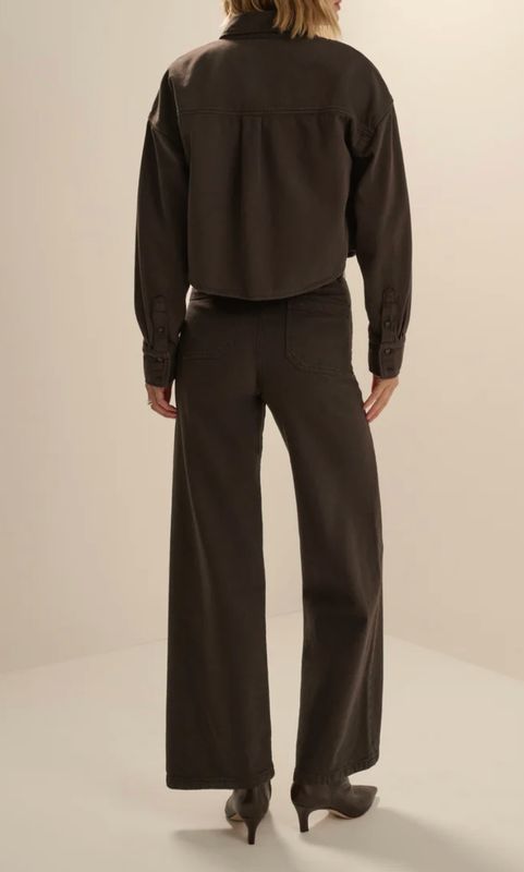 The Crop EX Boyfriend Shirt ESPRESSO
