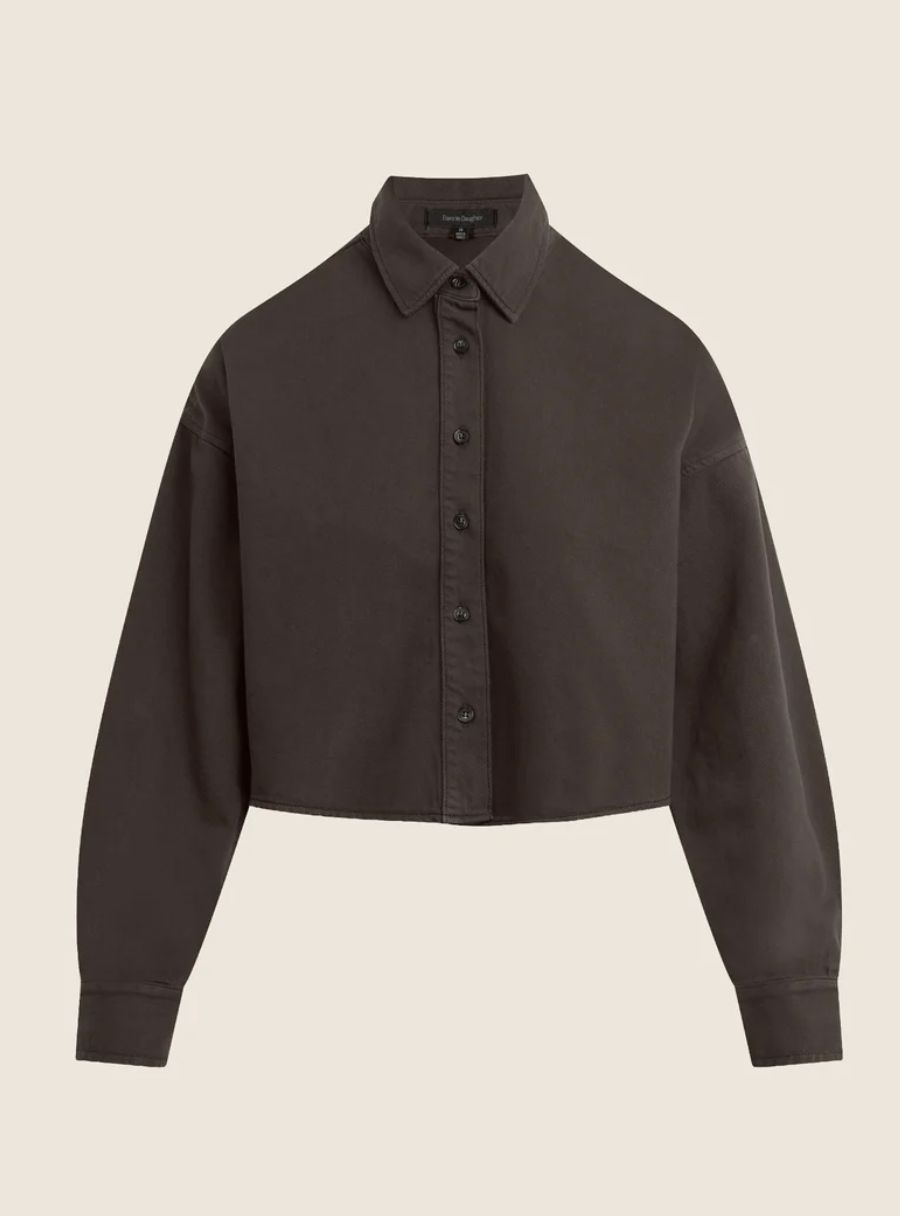 The Crop EX Boyfriend Shirt ESPRESSO, Size: XS