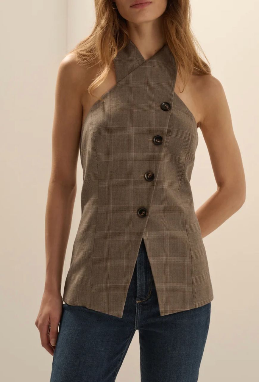 The Crossover Vest JAVA PLAID, Size: 2