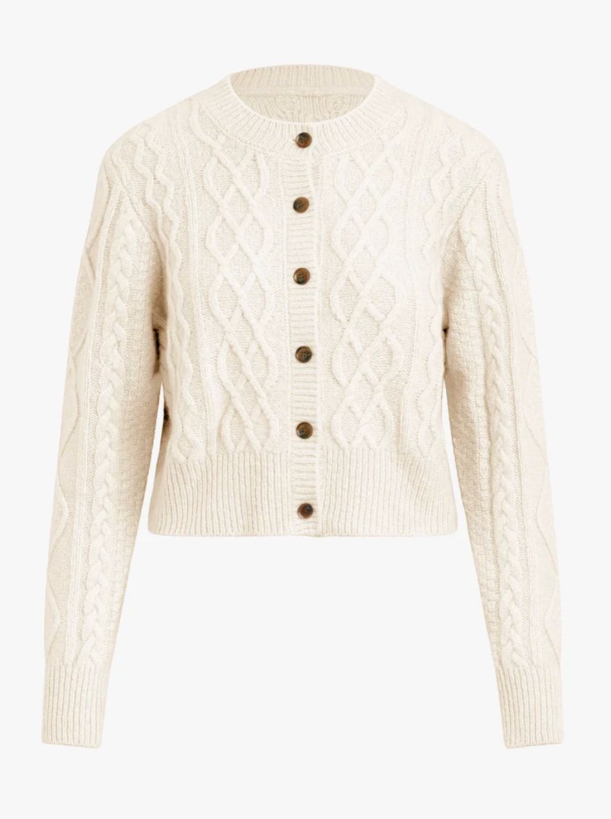 The Eleanor Cardigan WHITE FROTH, Size: XS